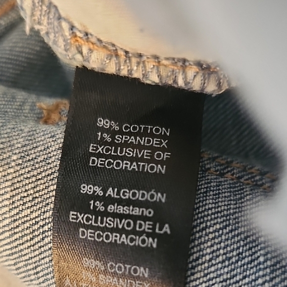 White House Black Market Blue Girlfriend Jeans with White Embroidery - Picture 6 of 7